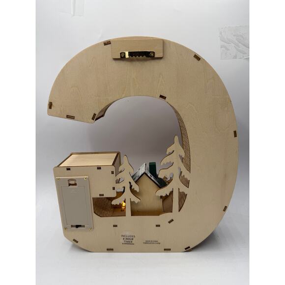 Anthropologie Wonderland Scene Monogram Initial Letter G Christmas Holiday light - Picture 7 of 8